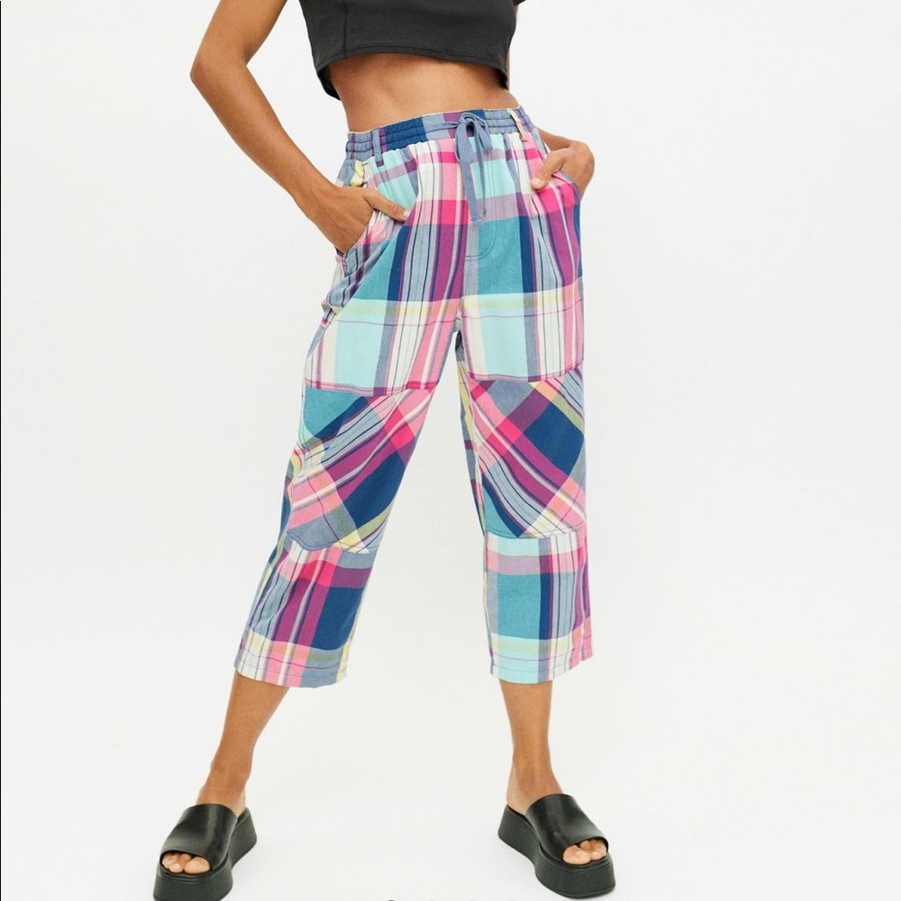 BDG Plaid Pull On Pants